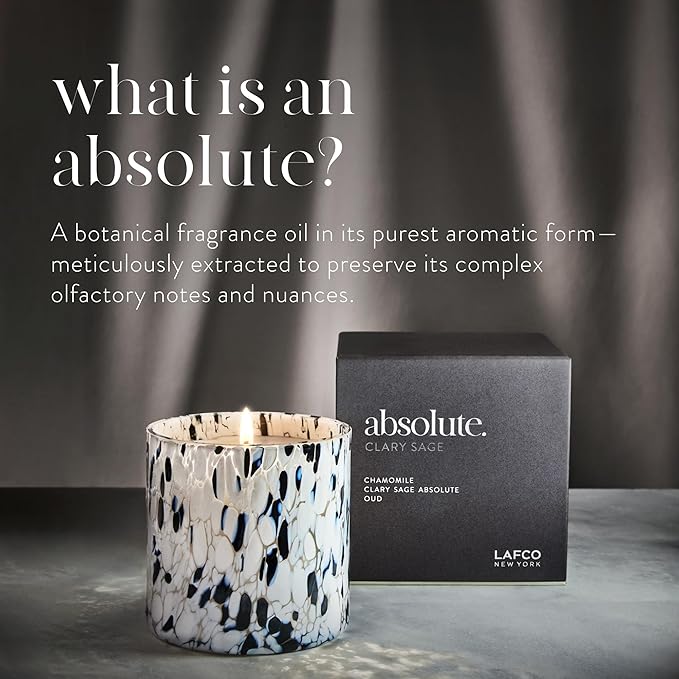 LAFCO New York Signature Candle, Clary Sage - 15.5 oz - 90-Hour Burn Time - Reusable, Hand Blown