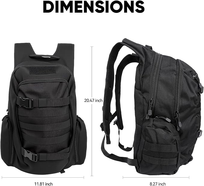 35L Tactical Backpack for Men, MOLLE Military Bug Out Bag, Waterproof Rucksack for Hiking with