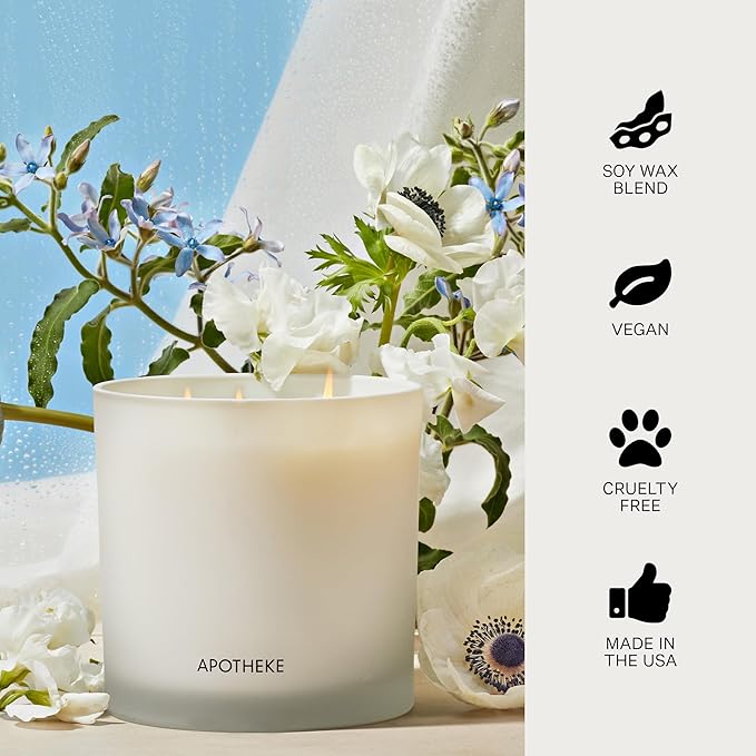 Apotheke 3-Wick Scented Candles for Home, Canvas - 26 oz Soy Wax Jar Candle Gift for Women