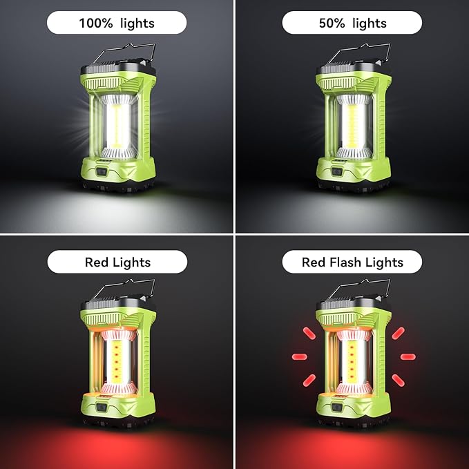 AlpsWolf Camping Lantern Rechargeable, 4000mAh LED Lantern for Power Outages Super Bright Portable