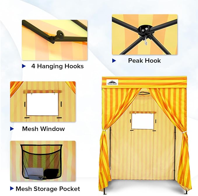 EAGLE PEAK Flex Compact 5x5 Pop-up Canopy Changing Room, Portable Privacy Dressing Room for Indoor