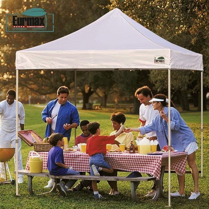 Eurmax USA Pop Up Canopy Replacement Canopy Tent Top Cover, Instant Canopy Top Cover ONLY,Bonus 4PC