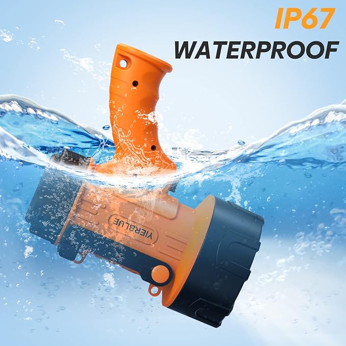 YIERBLUE Rechargeable Spotligh with 1000,000 Lumen LED, Handheld Rechargeable Spotlight IP67