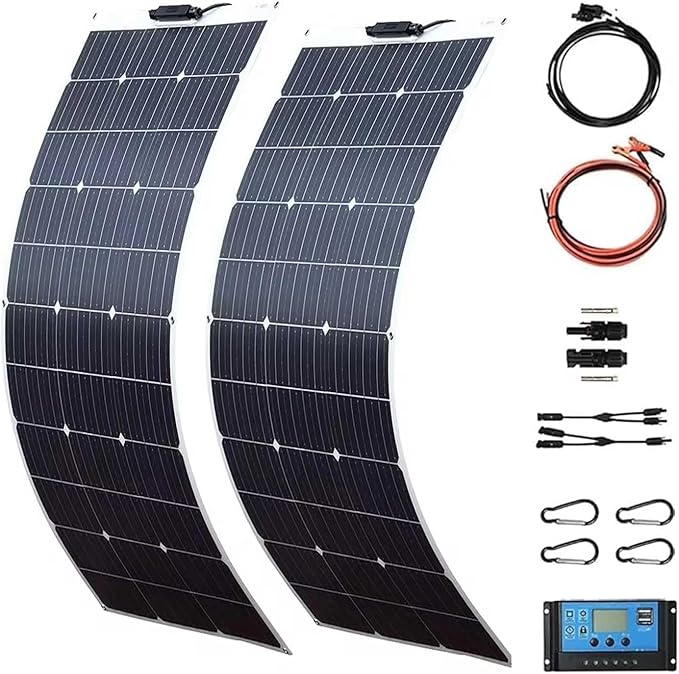 800 Watt Flexible Solar Panel,Portable Monocrystalline Solar Panel 2X400 Watt,Waterproof IP67 for