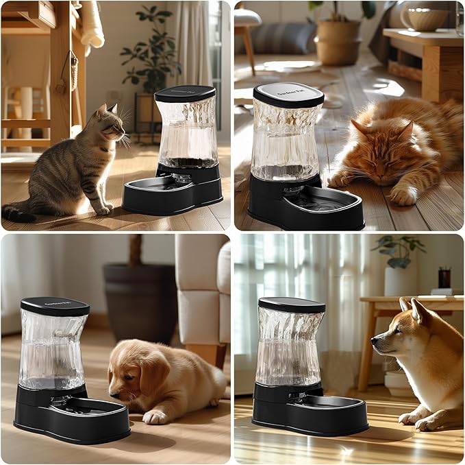 Gardner Pet Automatic Dog Water Dispenser Gravity Stainless Steel Water Waterer Feeder, 100%