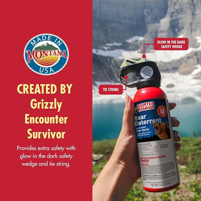 Counter Assault Bear Spray - Bears, Mountain Lions, Coyotes - Long-Range 40ft Distance - Pepper