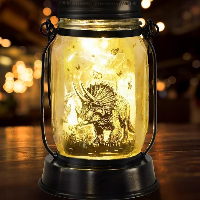 kyoryuger Dinosaur Gifts for Women/Men Triceratops Lovers Solar Lantern Mom Birthday, Mothers Day