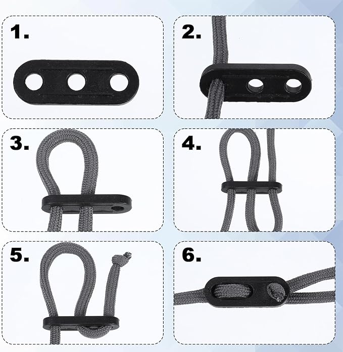 Rope Tightener, 30 PCS Tent Rope Tensioners Plastic Cord Tensioners Tent Wind Ropes Buckle