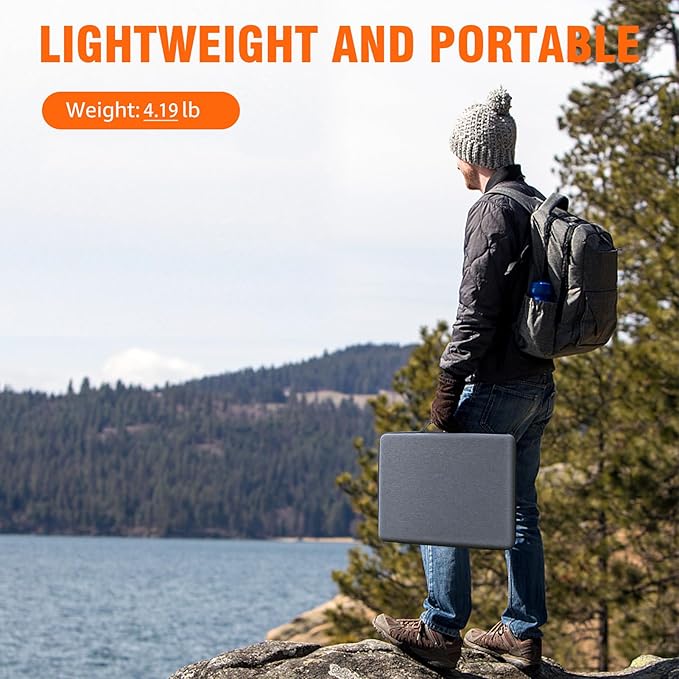 Portable Solar Panel 60W Foldable Solar Charger with DC/USB C/USB A Output DC Cable for Solar Power