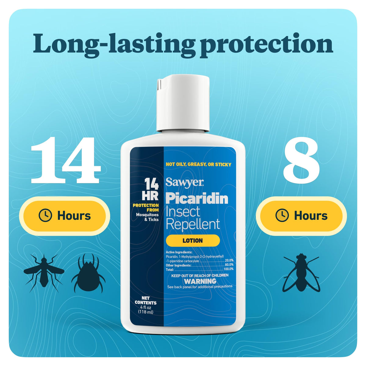 Sawyer Products SP564 Premium Insect Repellent with 20% Picaridin, Lotion, 4-Ounce