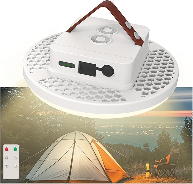 Camping Lantern 10500mAh Rechargeable Battery, 32W Ultra Bright LED Hanging Light with 3 Modes