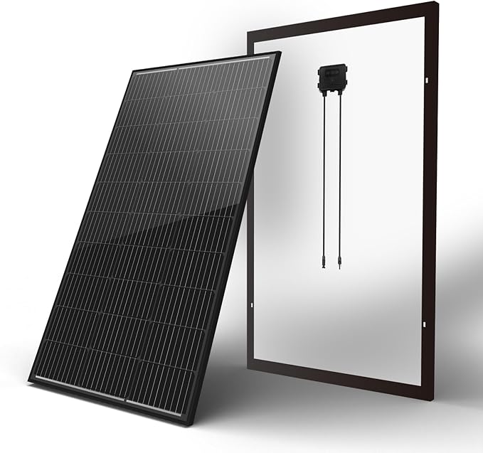 Newpowa 100 Watts Monocrystalline 100W 12V Solar Panel High Efficiency Mono Module RV Marine Boat