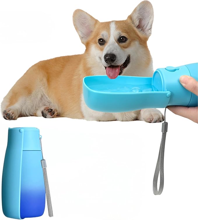 Dog Water Bottle, Travel Puppy Water Bowl, Leak Proof Portable Puppy Water Dispenser, Foldable Dog