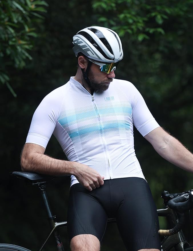 LAMEDA Men's Cycling Jersey Breathable Lightweight Bike Jersey Short Sleeve Quick Dry Moisture
