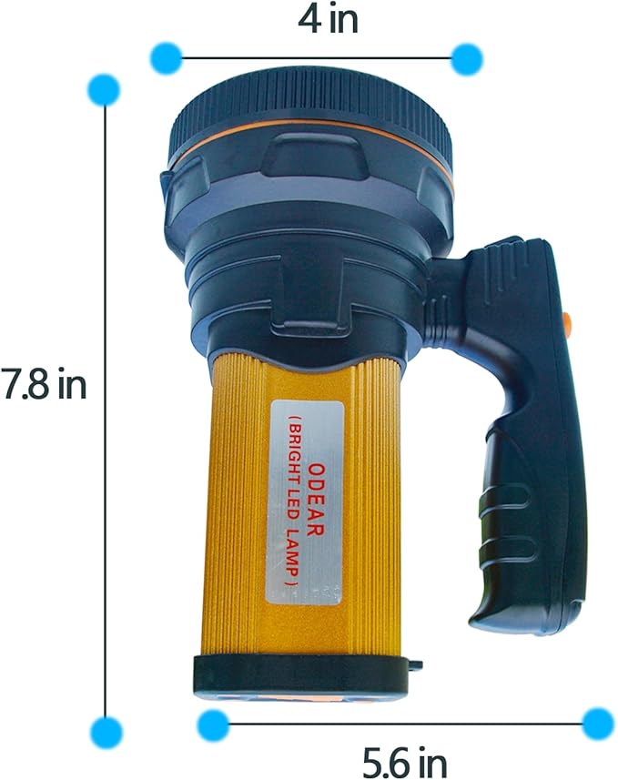 Super Bright Torch Searchlight Handheld Portable LED Spotlight USB Rechargeable Multi-Function