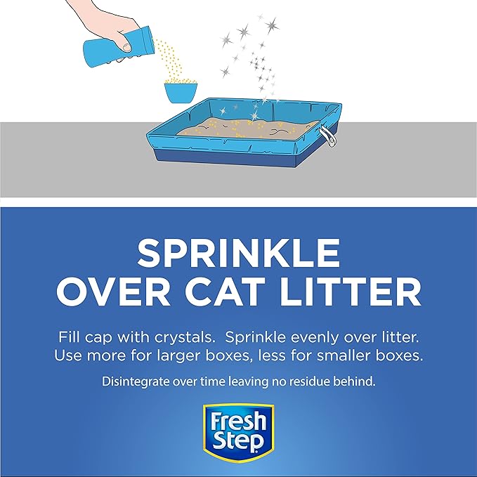 Fresh Step Cat Litter Crystals in Tropical Summer Breeze Scent - Cat Litter Box Deodorizer