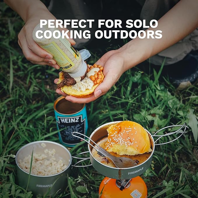 Fire-Maple Frost MINI Ultralight Camping Cookware Set – Compact Aluminum Pot and Frypan for