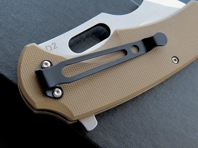 Eafengrow Pocket Knives D2 Blade and G10 Handle Folding Camping Knife Mini Outdoor Pocket Knife