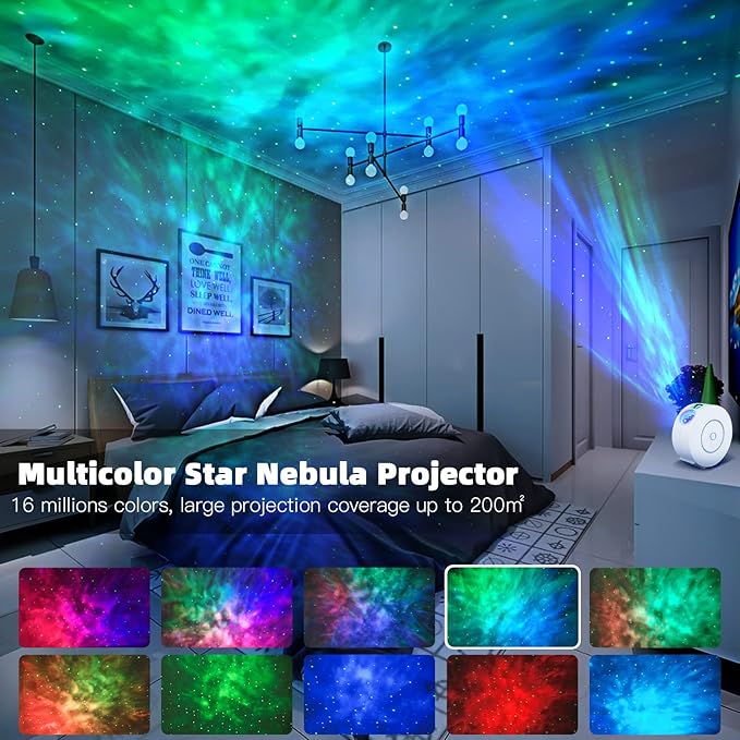 Star Projector, Galaxy Projector for Bedroom, Smart APP & Voice Control Galaxy lamp, Compatible