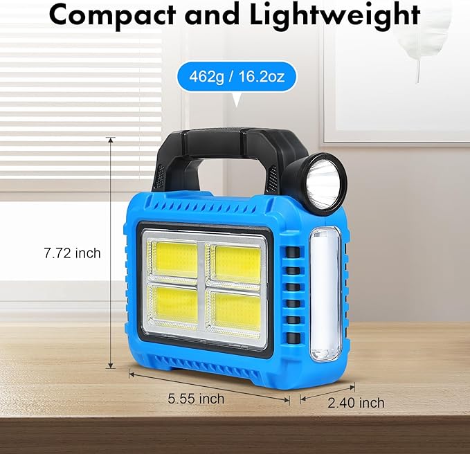 4 Pack Solar Lantern, LED Flashlight for Power Outages, Portable Camping Essentials Lights