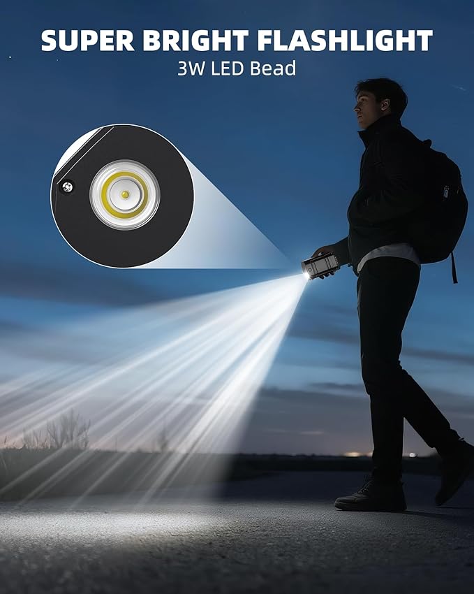 4 Pack Solar Camping Lantern with 1600mAh Rechargeable Battery, 30-Hour Runtime, 360° LED Tent