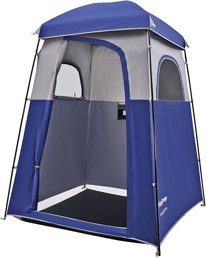 KingCamp Shower Tent, Portable Privacy Tent Outdoor Camping 1/2 Room Toilet Tents with Shower Bag &