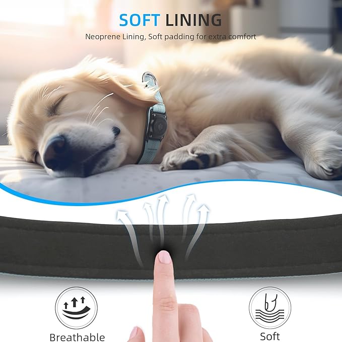 Upgraded AirTag Dog Collar, IP68 Waterproof Air Tag Dog Collar Holder, Reflective, Ultra-Durable