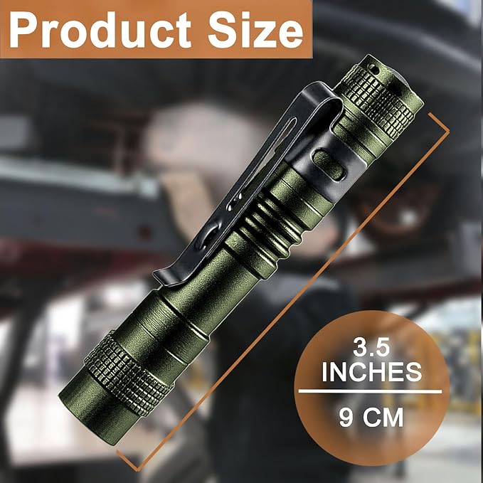 Beieverluck 10 Pack Small Mini Flashlights, Pocket Flashlight Penlight with Clip, Tactical Pen