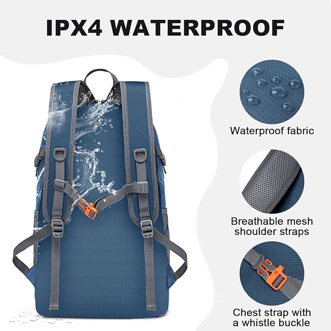 MIYCOO Backpack - Ultra Lightweight Packable Backpack for Travel Camping, 45L Hiking Back Pack