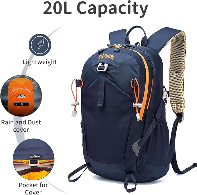 Small Hiking Backpack, 20L Lightweight Travel Backpacks For Men Women, Water Resistant Outdoor Day