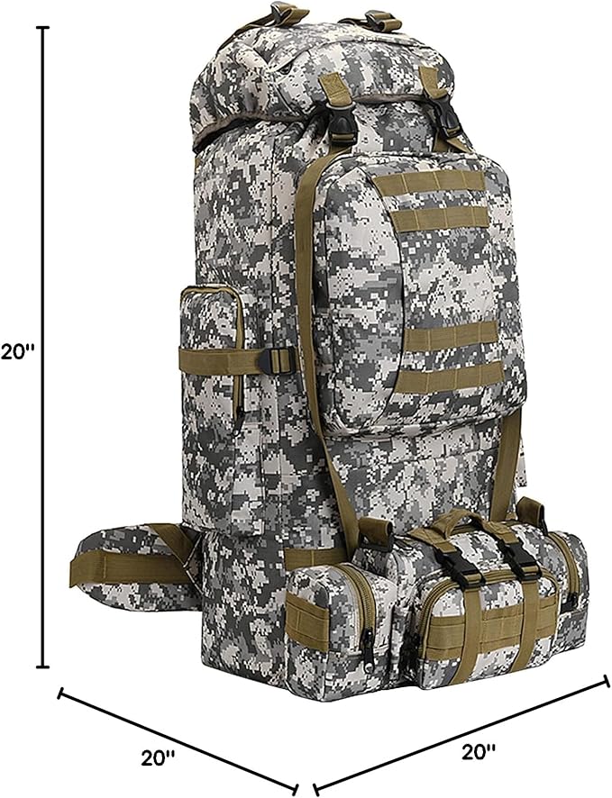 100L Camping Hiking Backpack,Molle military Tactical rucksack backpack,Waterproof Lightweight