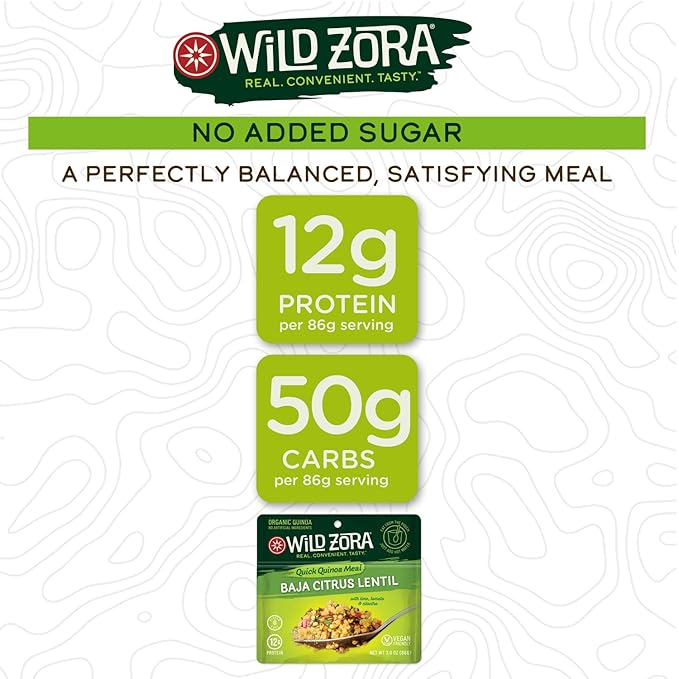 Wild Zora Instant Organic Quinoa Meals - Quick & Tasty Prepared Quinoa Bowls, Pantry Staples