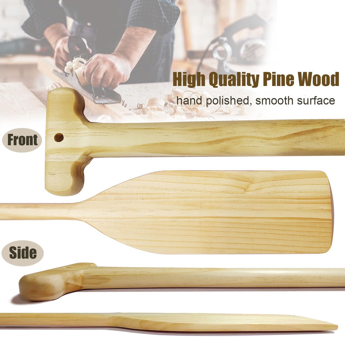 RUBAPOSM Canoe Paddle - 2 Pack, 4ft - product view 3