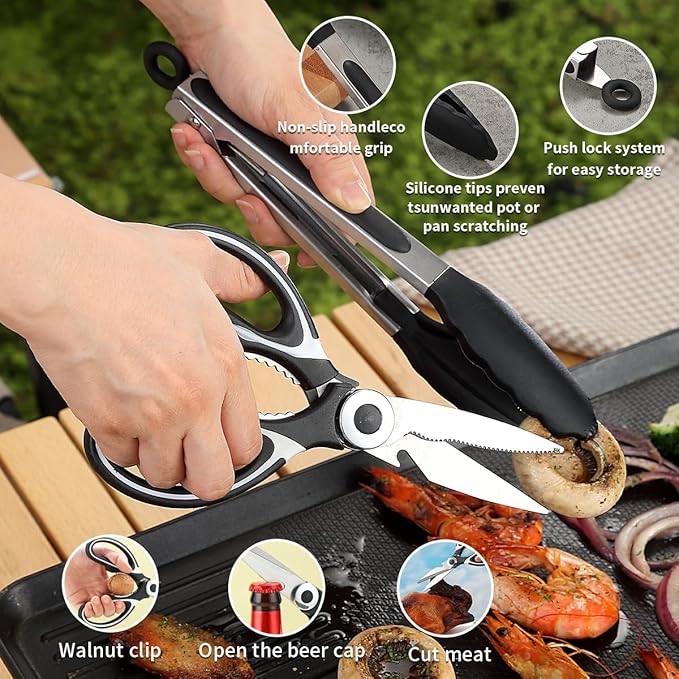 Kyraton Camping Cooking Set 15 Pack, Camping Cookware, Camping Supplies, Portable Camping Kitchen