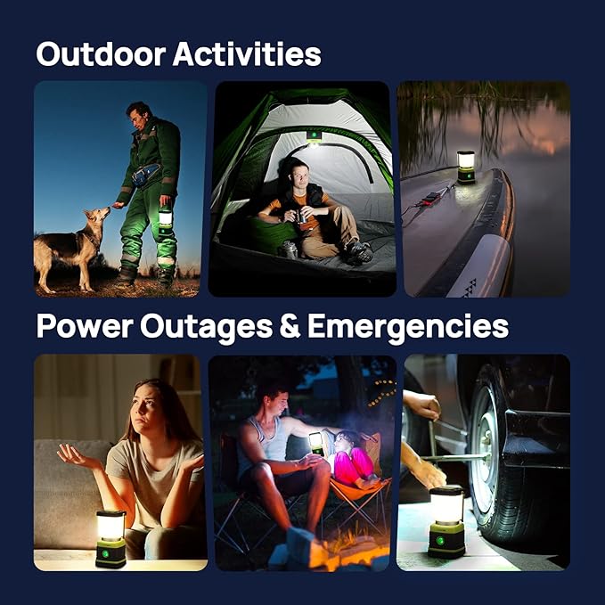 LED Camping Lantern, Consciot Battery Powered LED Lantern Flashlight, 1000LM, 4 Light Modes, IPX4
