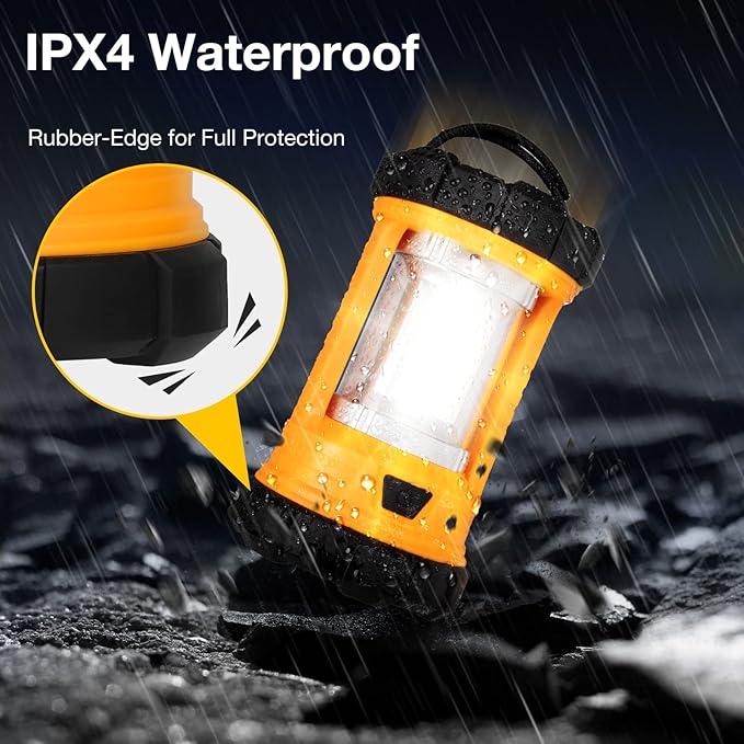CT CAPETRONIX Camping Lantern, 3200LM Bright Camping Light, 4600mAh Rechargeable LED Lantern for