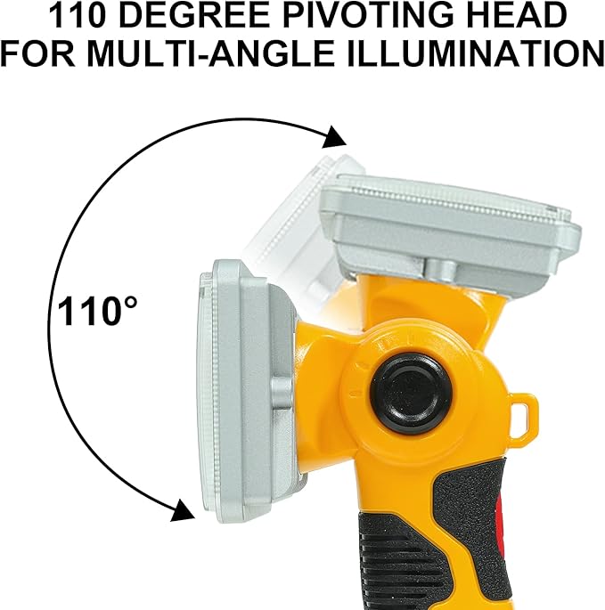 Flashlight for Dewalt 20V Battery, 20v Work Light, 18W 2000LM Portable Floodlights and Spotlight