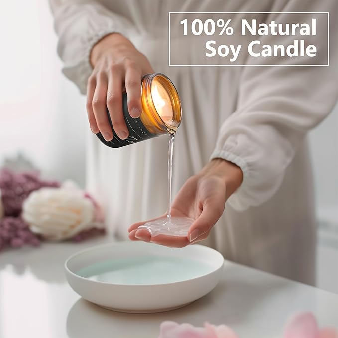 MOASITN Sandalwood Heavenly Scented Candles for Home| Natural Soy Aromatherapy Candle| Handmade