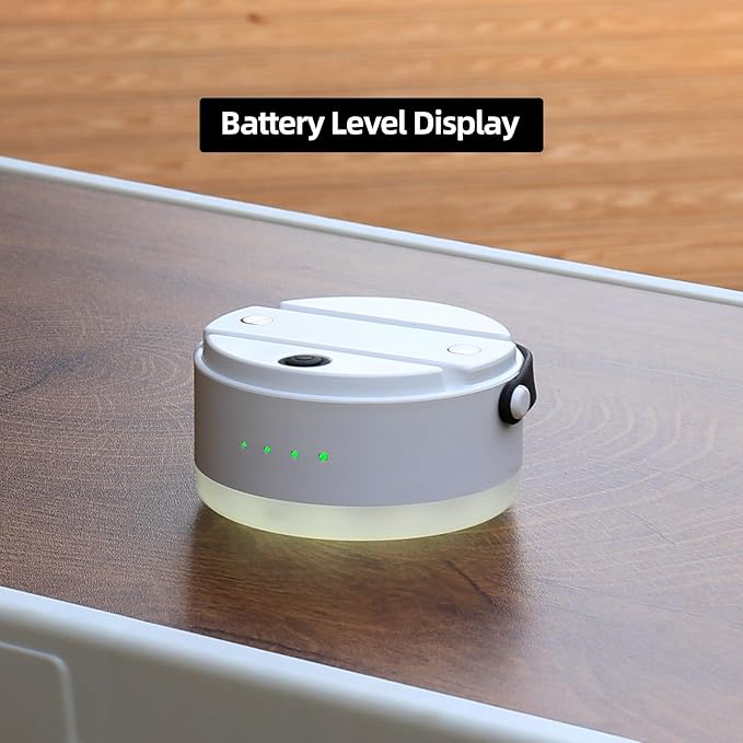 Led Rechargeable Camping Lantern with Tent Light & Portable Lamp - USB-C Magnetic Base, Stepless