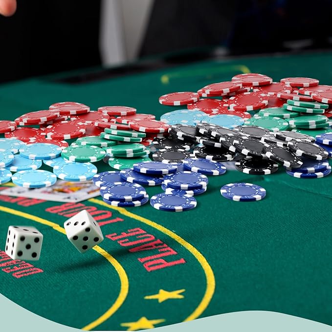 100 Pcs 11.5 Gram Poker Chips ABS Monte Carlo, 40 mm Bingo Chips Tokens Markers Blank Counting Bulk