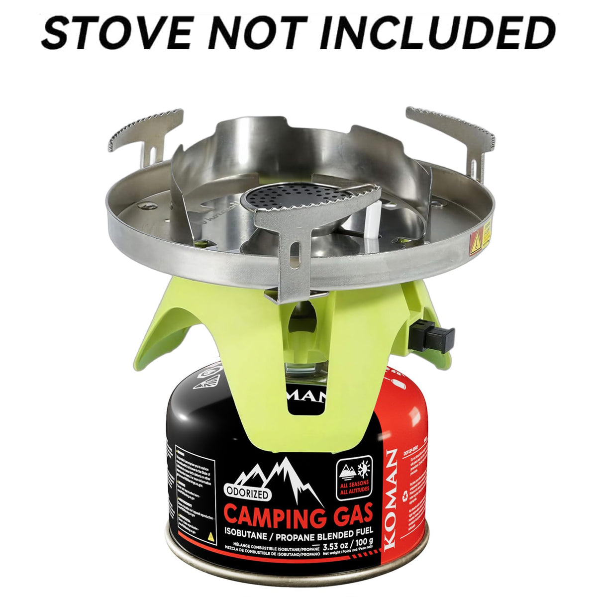 KOMAN Isobutane Fuel Canister 100 Gram Camping Stove Fuel Butane Propane Blend Camping Fuel Gas