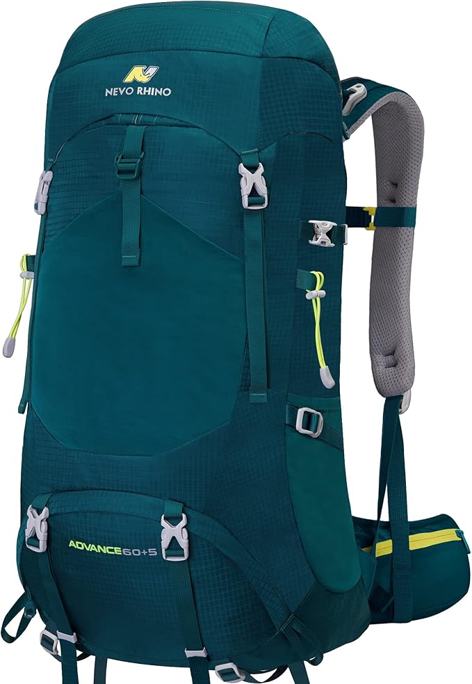 N NEVO RHINO Internal Frame Hiking Backpack 50/60/65/70/80L, Mountain Climbing Camping Backpack
