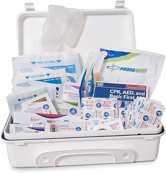 Primacare 25 Person Medium Emergency Preparedness First Aid Kit for Home, School and Office, Wall