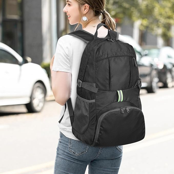 Yaopeing Lightweight Backpack,25L Foldable Hiking Packable,Water Resistant Travel Outdoor Shoulder