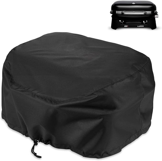 Grill Cover for Weber Lumin Electric Grill, Lumin Compact Grill, 600D Heavy Duty Waterproof UV