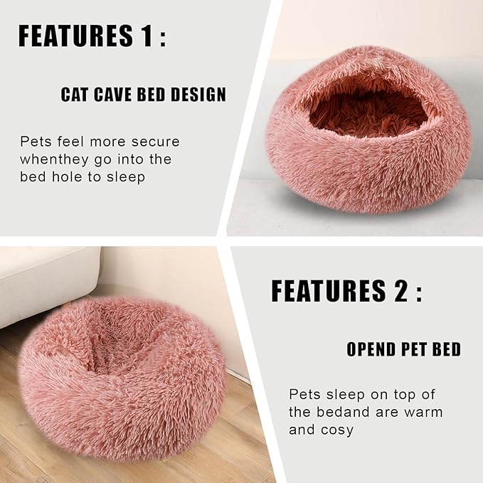 Cat Beds for Indoor Cats,Cat Cave for Puppy and Kitty,Calming Small Dog Bed for Small Dogs with