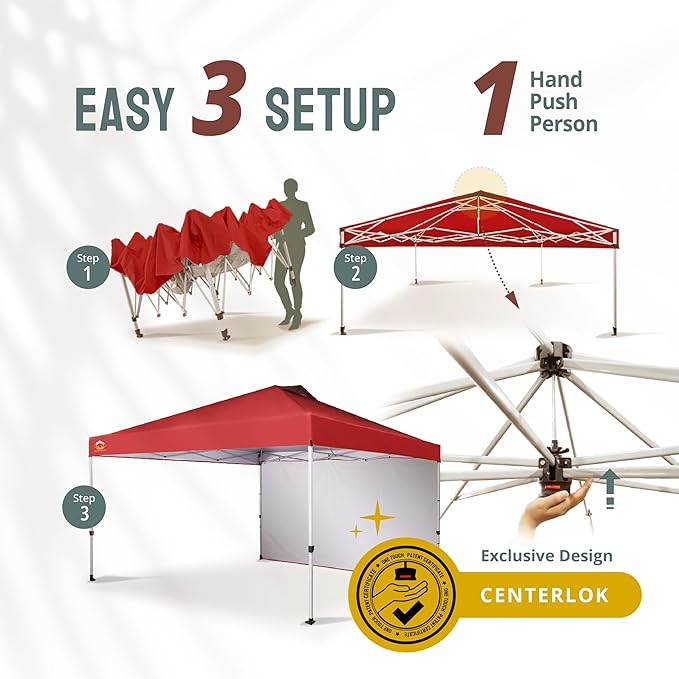 CROWN SHADES 12x12 Pop Up Canopy Tent Instant Commercial with 150D Silver Coated Fabric Including 1