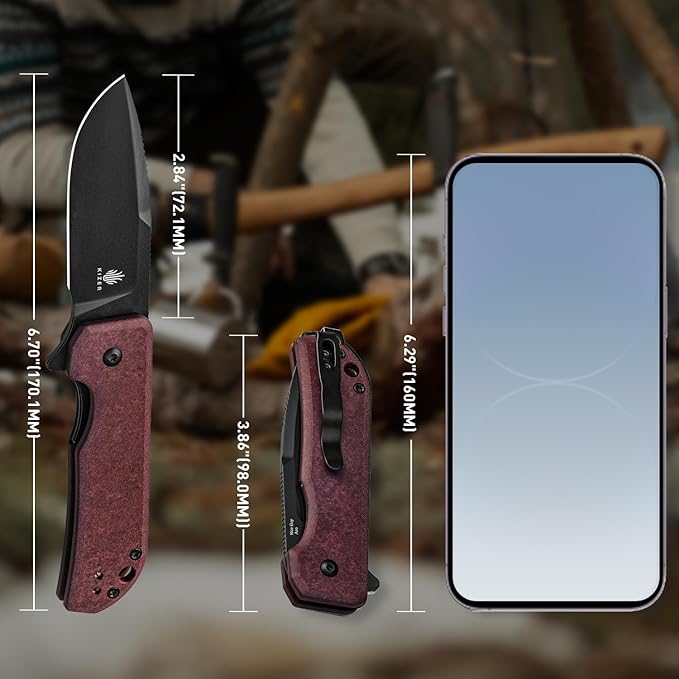 Kizer Nice Guy Pocket Folding Knife, 2.84" Nitro V Blade, Lightweight Sharp Camping and Hiking