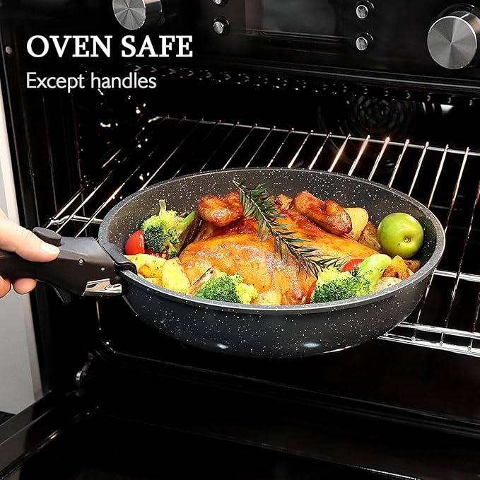 GiPP Ceramic Pots and Pans Set Non Stick, Nonstick Detachable Handle Cookware Sets, Non Toxic