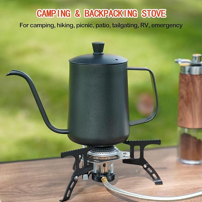 ONLYFIRE Portable Camping Gas Stove, Backpacking Camp Stove with Piezo Ignition, 1LB Propane